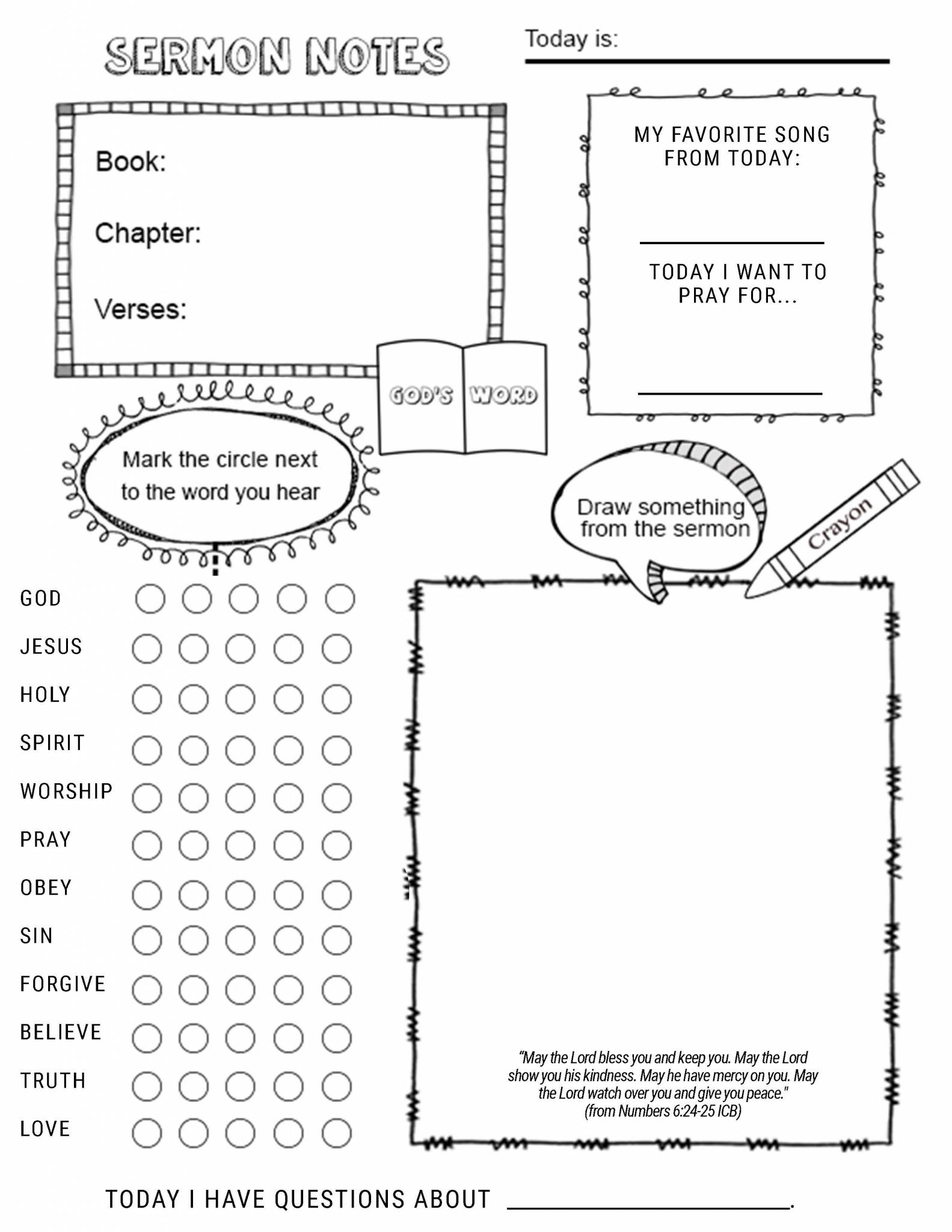 Free Printable Childrens Bulletins Template