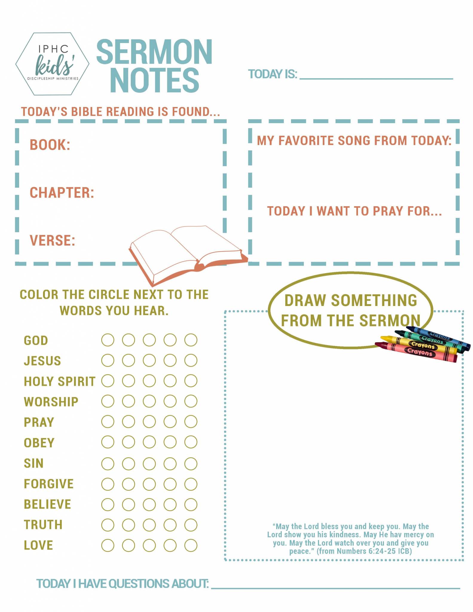 Free Printable Sermon Notes Template