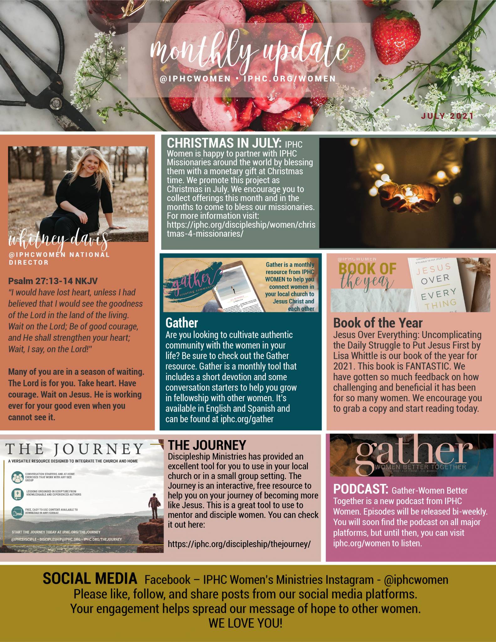 Women's Ministries Monthly Newsletter- July 2021 - IPHC Discipleship Ministries