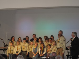 The church’s Royal Rangers group poses for a picture