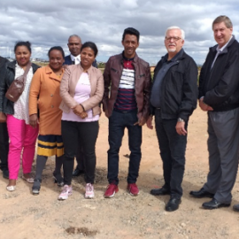 Joe Delport with leaders in Madagascar 