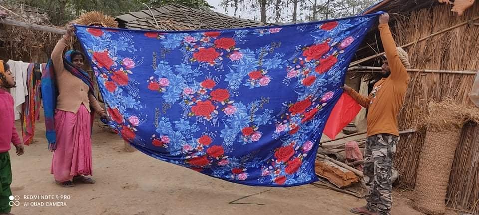 A Beautifully handcrafted blanket in Nepal