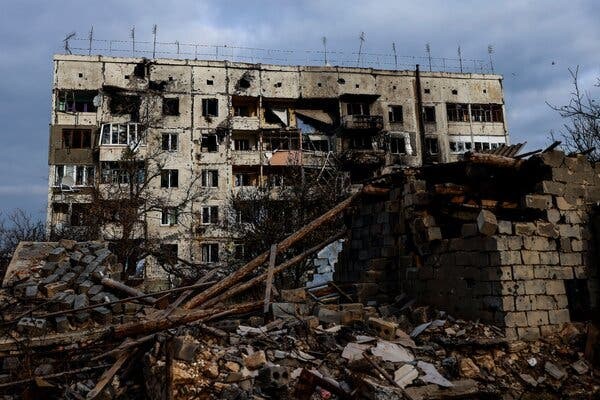 Demolished Apartment Building in Ukraine