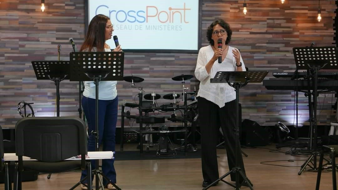 Lulu sharing at CrossPoint Ministries' Annual Convention.