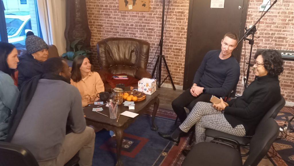 Coffee Connect group chatting
