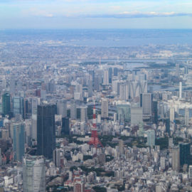 Tokyo Tower from above. 