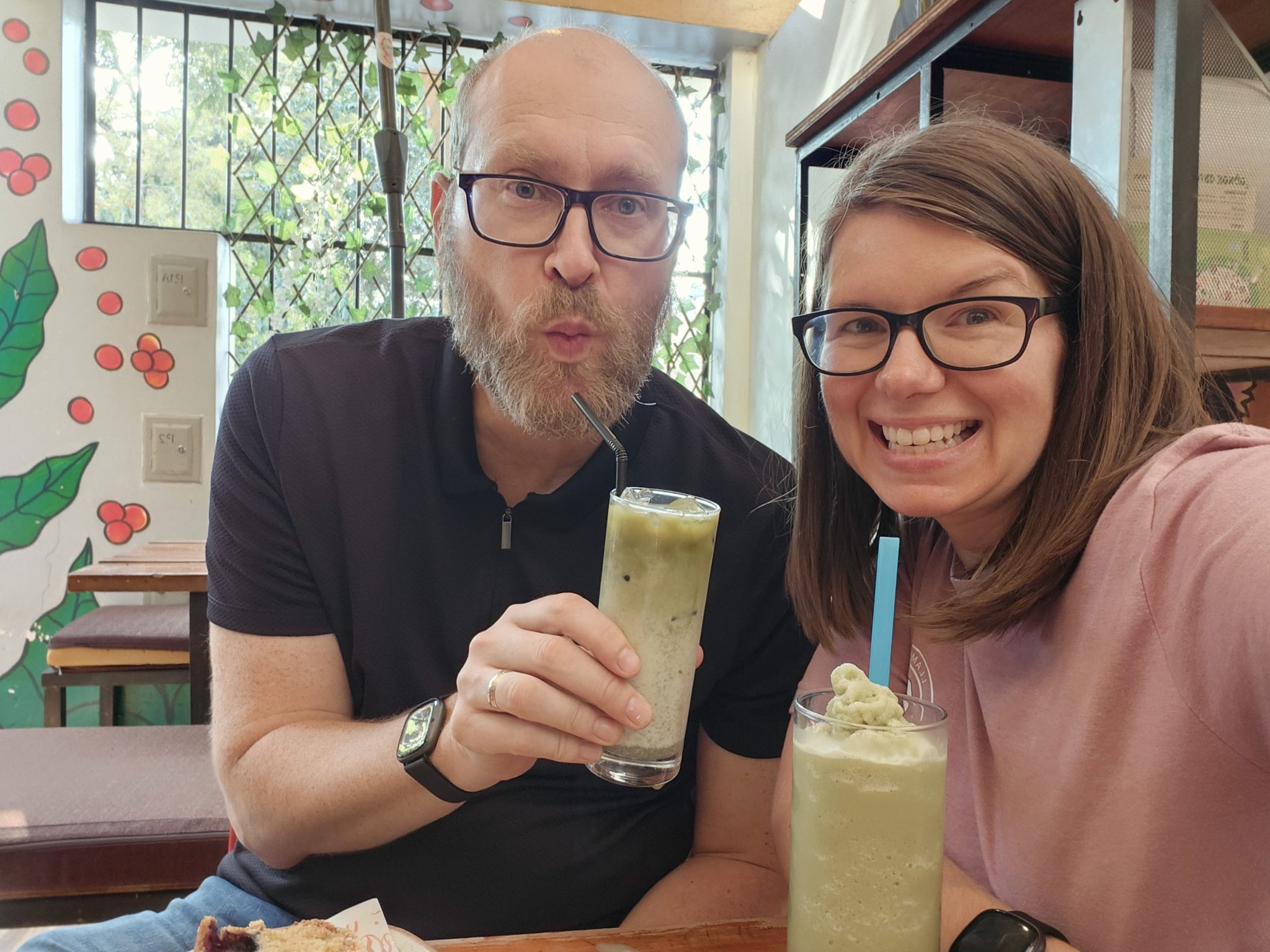 Jason and Catrina Bicket enjoying a treat together.