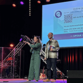 Matt with Roelie during one of theirrecent prophetic conferences.