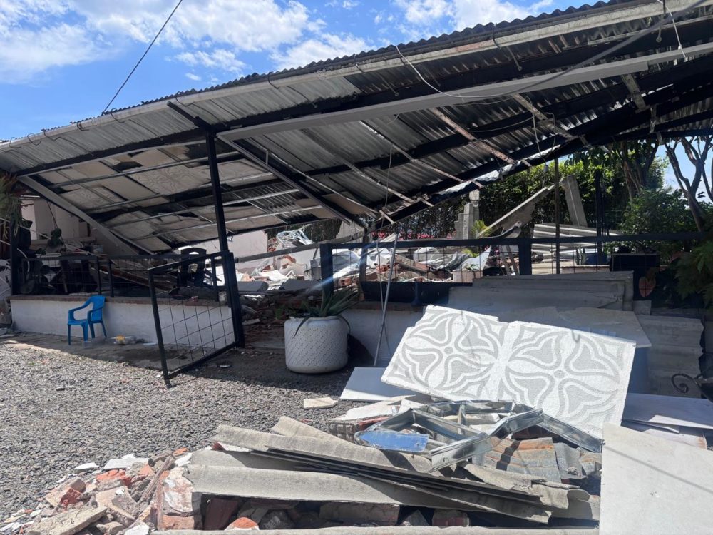 building after quake