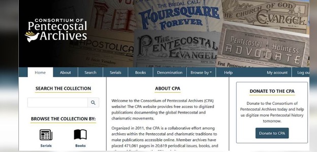 article image for Consortium of Pentecostal Archives Website Launched Press Release